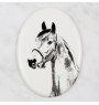 Morgan Horse - commemorative plaque with a photo of a horse, tombstone plaque with a print, personalized oval plaque by Art-Dog brand