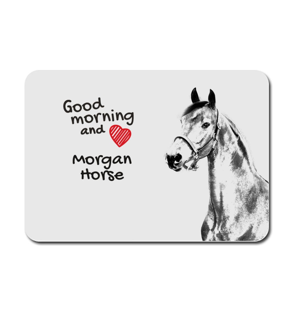 Cheval Morgan - tapis de souris imprimé, tapis de souris personnalisé avec un cheval, un gadget unique pour un employé de bureau de la marque Art-Dog