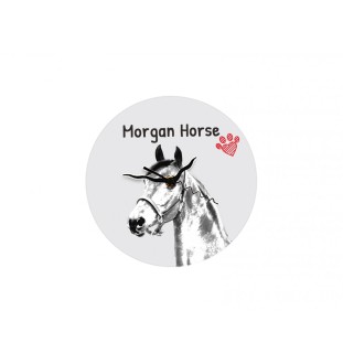 Morgan Pferd - Wanduhr mit Pferd, Uhr mit Druck für das Regal, personalisierte Hausdekoration der Marke Art-Dog