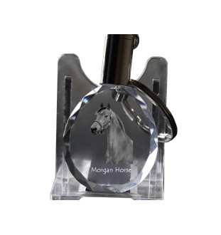 Morgan Pferd - pendant with a picture of a horse, crystal key ring in a gift box, unique gift by Art-Dog brand