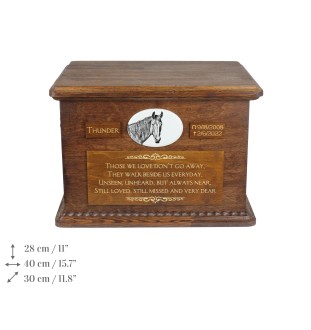 Namib-Wüstenpferd Urn für Pferdeasche, personalisierte Urne mit Foto, große Box für Pferdeasche von der Marke Art-Dog