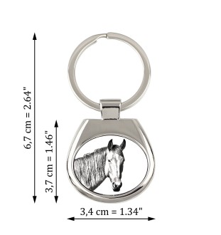 Cheval du désert de Namibie - porte-clés avec un cheval, porte-clés imprimé, breloque personnalisée de la marque Art-Dog