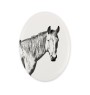 Namib Desert Horse - commemorative plaque with a photo of a horse, tombstone plaque with a print, personalized oval plaque by Art-Dog brand