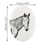 Namib Desert Horse - commemorative plaque with a photo of a horse, tombstone plaque with a print, personalized oval plaque by Art-Dog brand