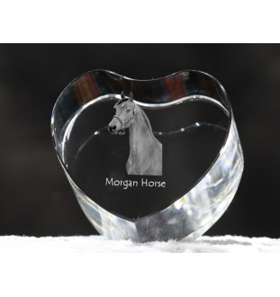 Morgan Horse - a photo of a horse in crystal, a crystal heart, a unique frame with a photo from the Art-Dog brand