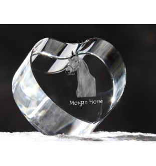 Morgan Horse - a photo of a horse in crystal, a crystal heart, a unique frame with a photo from the Art-Dog brand
