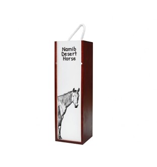Namib-Wüstenpferd - Weinkiste mit Pferd, Alkoholkiste mit Grafik, personalisierte Geschenkbox der Marke Art-Dog