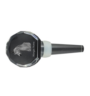 Morgan Horse - Crystal bottle stopper with horse, unique wine stopper with photo, personalised gift for sommelier by Art-Dog brand