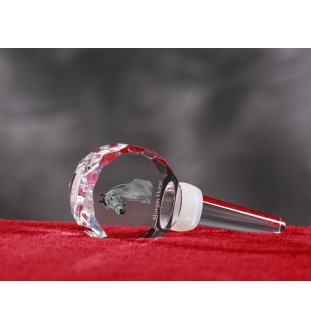 Cheval Morgan - Bouchon de bouteille en cristal avec cheval, bouchon de vin unique avec photo, cadeau personnalisé pour sommelier par la marque Art-Dog