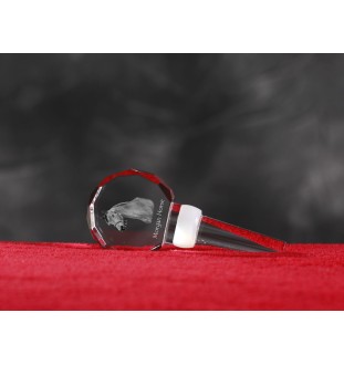 Cheval Morgan - Bouchon de bouteille en cristal avec cheval, bouchon de vin unique avec photo, cadeau personnalisé pour sommelier par la marque Art-Dog