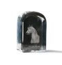 Morgan Horse - crystal cube with a photo, photo of a horse in crystal, cubic paperweight from Art-Dog brand