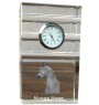 Morgan Horse - glass clock with a photo, photo of a horse in crystal, personalized standing office clock by Art-Dog brand