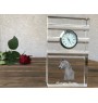 Morgan Horse - glass clock with a photo, photo of a horse in crystal, personalized standing office clock by Art-Dog brand