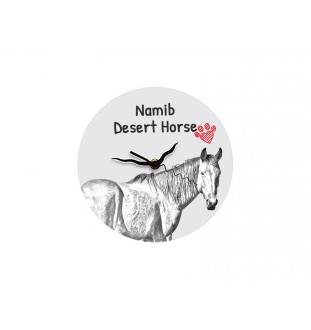 Namib Desert Horse - wall clock with a horse, shelf clock with a print, personalized home decoration from the Art-Dog brand