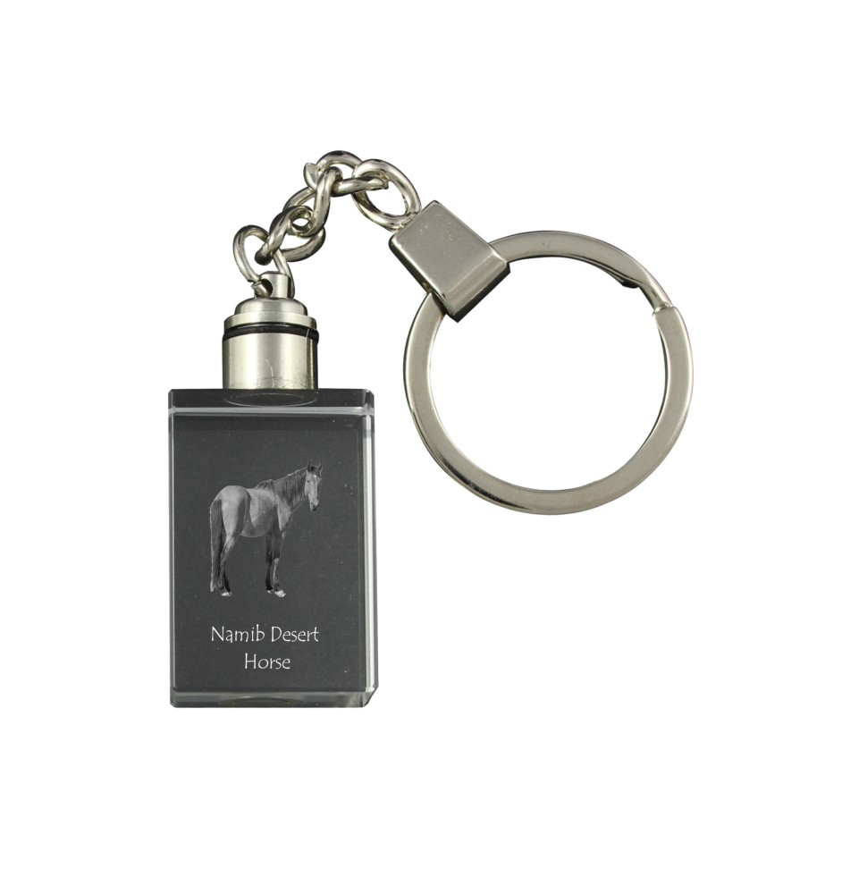 Namib-Wüstenpferd - Kristall-Anhänger mit Foto eines Pferdes, beleuchteter Anhänger, einzigartiges Geschenk der Marke Art-Dog