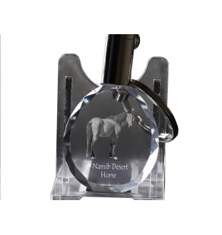 Namib Desert Horse - pendant with a picture of a horse, crystal key ring in a gift box, unique gift by Art-Dog brand