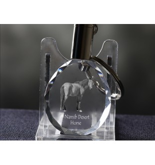 Namib Desert Horse - pendant with a picture of a horse, crystal key ring in a gift box, unique gift by Art-Dog brand
