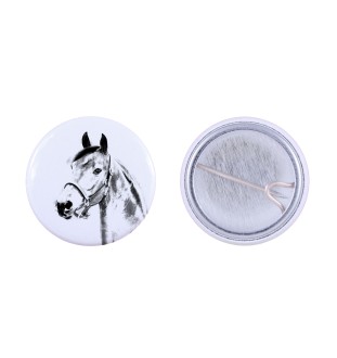 Morgan Horse - shirt accessory, bag pin, perfect gift with the option to add your brand graphics from Art-Dog.