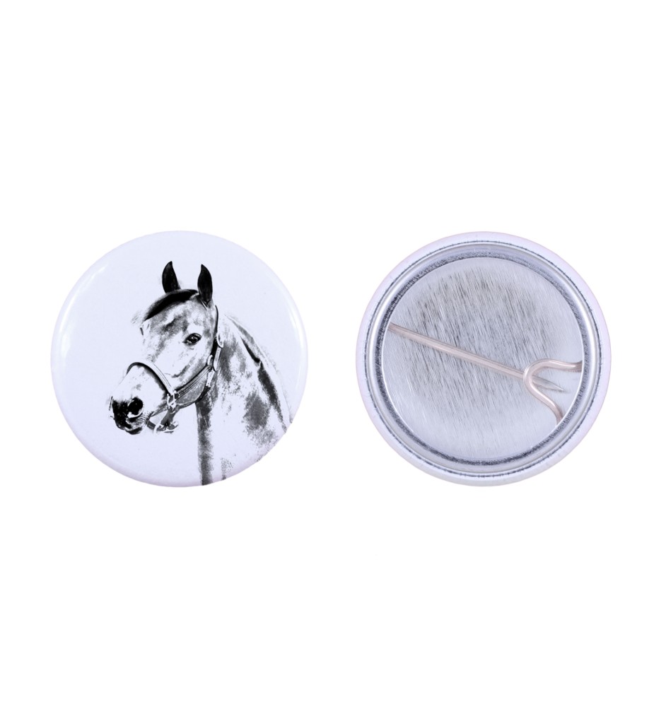 Cheval Morgan ornement de chemise, broche pour sac, cadeau idéal avec la possibilité d'ajouter votre propre graphisme de la marque Art-Dog