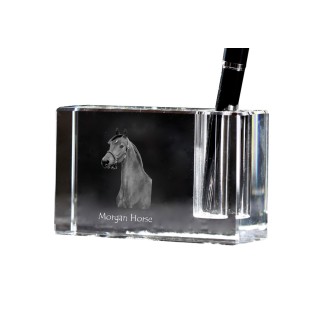 Morgan Horse - Pen stand, crystal organiser with picture of a horse, unique desk decoration by Art-Dog brand