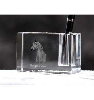 Morgan Horse - Pen stand, crystal organiser with picture of a horse, unique desk decoration by Art-Dog brand