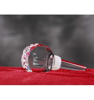 Cheval du désert de Namibie - Bouchon de bouteille en cristal avec cheval, bouchon de vin unique avec photo, cadeau personnalisé pour sommelier par la marque Art-Dog