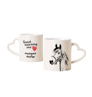 Cheval Morgan - tasse avec chien, une tasse adorable avec une anse en forme de cœur, un cadeau universel de la marque Art-Dog