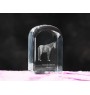 Cheval du désert de Namibie - un cube de cristal avec une photo, une photo de cheval dans le cristal, un presse-papiers cubique de la marque Art-Dog