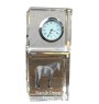 Cheval du désert de Namibie - montre en cristal avec photo, photo de cheval dans le cristal, horloge de bureau personnalisée de la marque Art-Dog