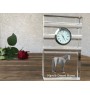 Namib Desert Horse - glass clock with a photo, photo of a horse in crystal, personalized standing office clock by Art-Dog brand