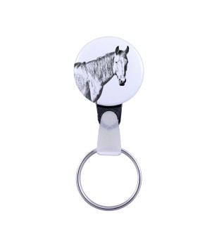 Cheval du désert de Namibie - porte-clés unique avec une photo de cheval, produit fait à la main, accroche légère et pratique de la marque Art-Dog