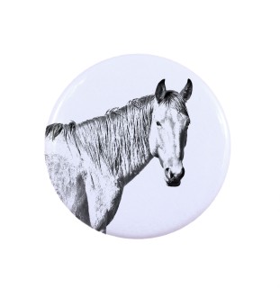 Cheval du désert de Namibie ornement de chemise, broche pour sac, cadeau idéal avec la possibilité d'ajouter votre propre graphisme de la marque Art-Dog