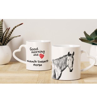 Cheval du désert de Namibie - tasse avec chien, une tasse adorable avec une anse en forme de cœur, un cadeau universel de la marque Art-Dog