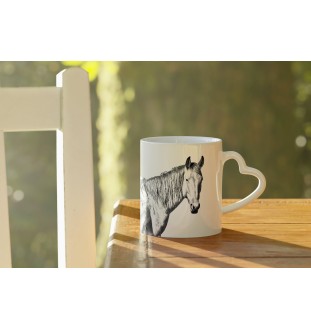 Cheval du désert de Namibie - tasse avec chien, une tasse adorable avec une anse en forme de cœur, un cadeau universel de la marque Art-Dog