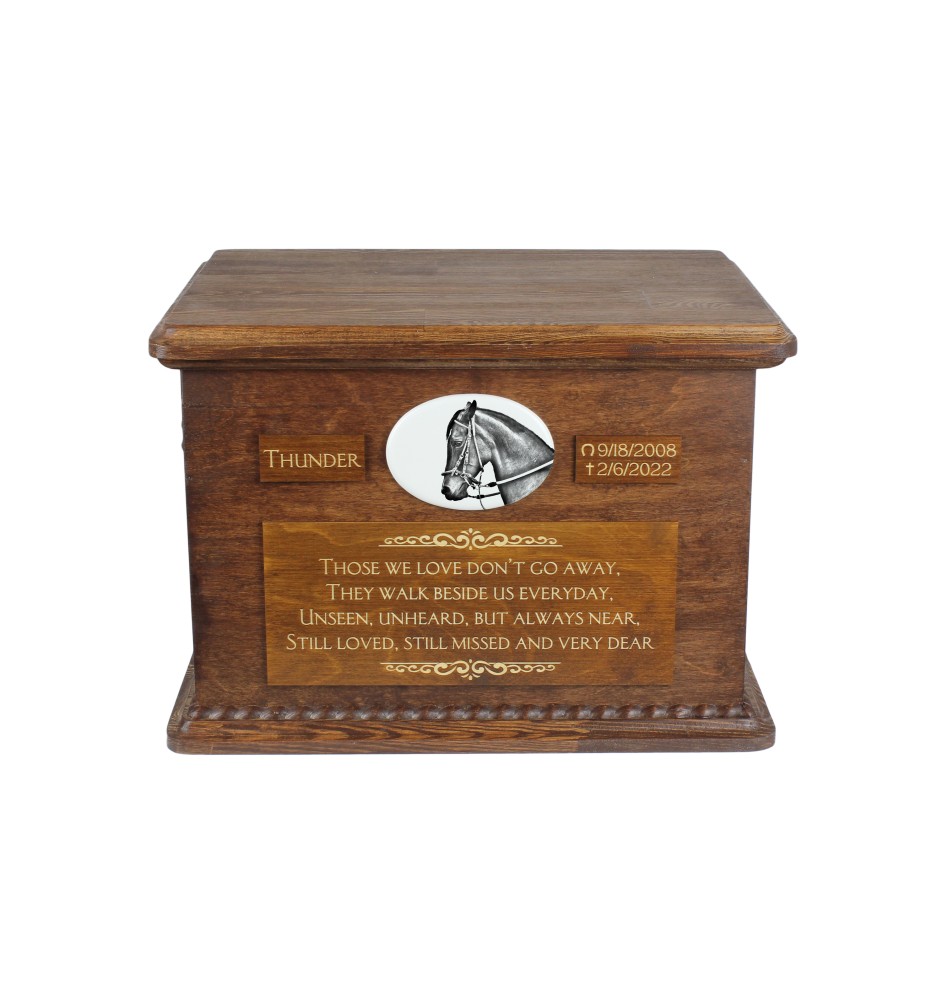 Paso Fino - urne pour les cendres d'un cheval, urne personnalisée avec une photo, grande boîte pour les cendres de cheval de la marque Art-Dog