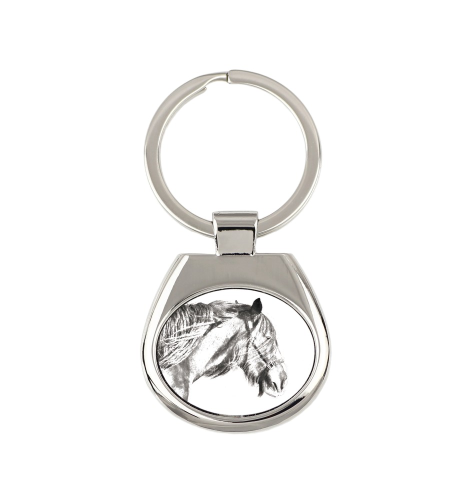 Cheval Shire - porte-clés avec un cheval, porte-clés imprimé, breloque personnalisée de la marque Art-Dog