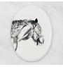 Shire Horse - commemorative plaque with a photo of a horse, tombstone plaque with a print, personalized oval plaque by Art-Dog brand