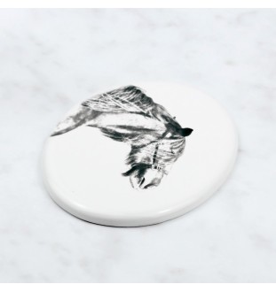 Shire-Pferd - Gedenktafel mit einem Pferdefoto, Grabplatte mit Druck, personalisierte ovale Platte von Art-Dog.