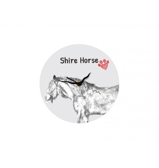 Cheval Shire - horloge murale avec cheval, horloge de table avec impression, décoration personnalisée de la maison de la marque Art-Dog