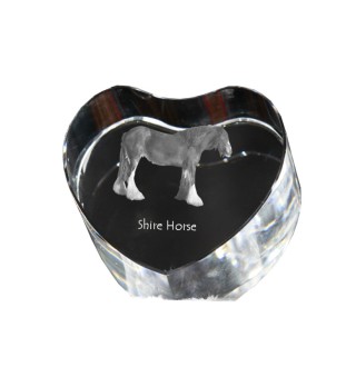 Shire Horse - a photo of a horse in crystal, a crystal heart, a unique frame with a photo from the Art-Dog brand