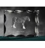 Cheval Shire - Kristall mit einem Pferdebild, Glasstatuette mit einem Bild, einzigartiger Bilderrahmen der Marke Art-Dog