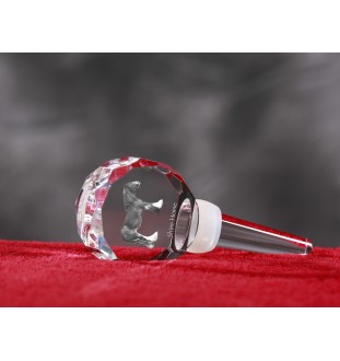 Shire Horse - Crystal bottle stopper with horse, unique wine stopper with photo, personalised gift for sommelier by Art-Dog brand