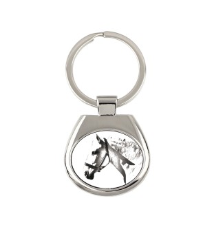 Normand espagnol - porte-clés avec un cheval, porte-clés imprimé, breloque personnalisée de la marque Art-Dog
