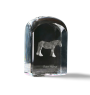 Shire Horse - crystal cube with a photo, photo of a horse in crystal, cubic paperweight from Art-Dog brand