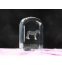 Shire Horse - crystal cube with a photo, photo of a horse in crystal, cubic paperweight from Art-Dog brand