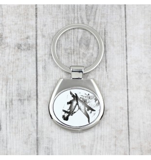 Normand espagnol - porte-clés avec un cheval, porte-clés imprimé, breloque personnalisée de la marque Art-Dog