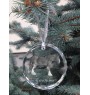 Cheval Shire - boule de Noël en cristal avec une photo, photo de cheval dans le cristal, décoration personnalisée pour sapin de Noël de la marque Art-Dog