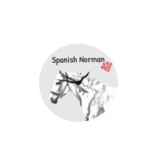 Normand espagnol - horloge murale avec cheval, horloge de table avec impression, décoration personnalisée de la maison de la marque Art-Dog
