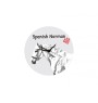 Normand espagnol - horloge murale avec cheval, horloge de table avec impression, décoration personnalisée de la maison de la marque Art-Dog