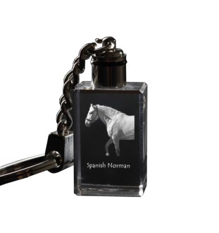 Normand espagnol - Pendentif en cristal avec photo de cheval, pendentif lumineux, cadeau unique de la marque Art-Dog